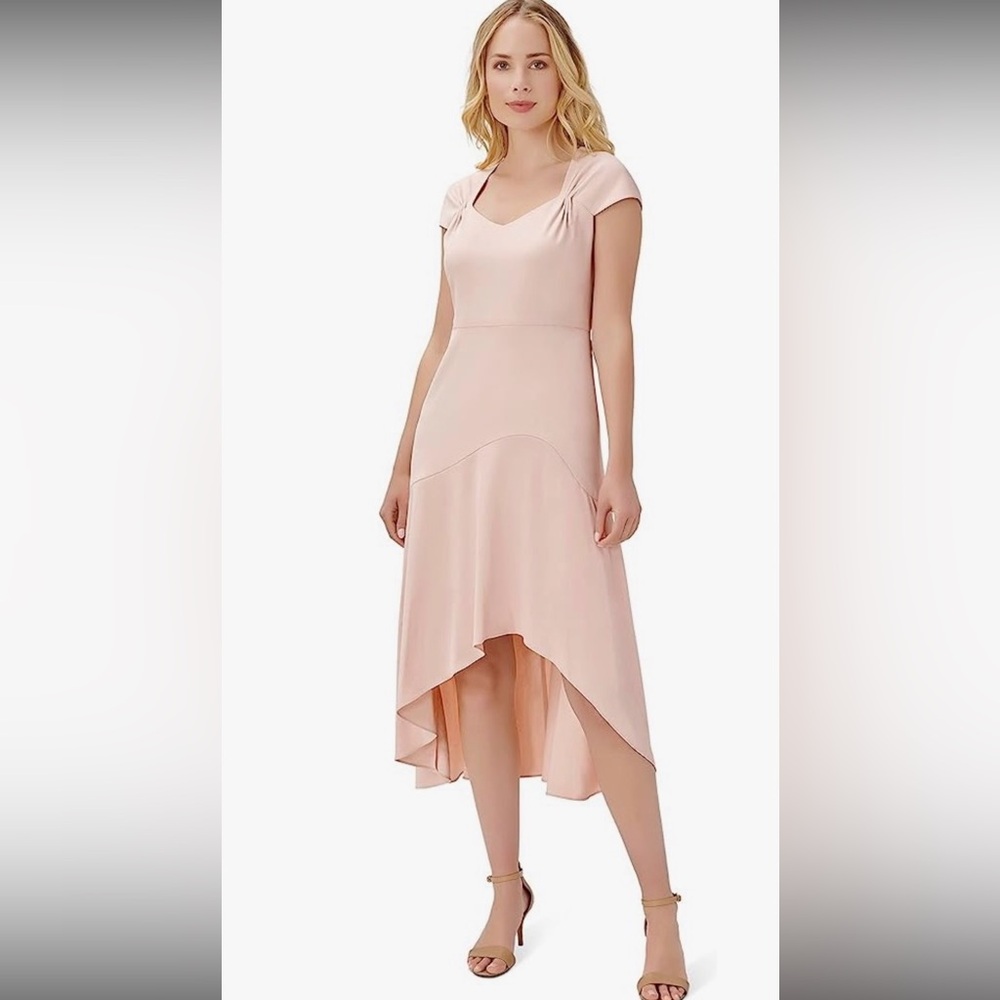Adrianna Papell Soft Pink High Low Dress